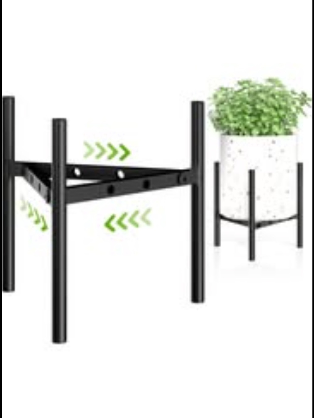 Modern Black Metal Plant Stand